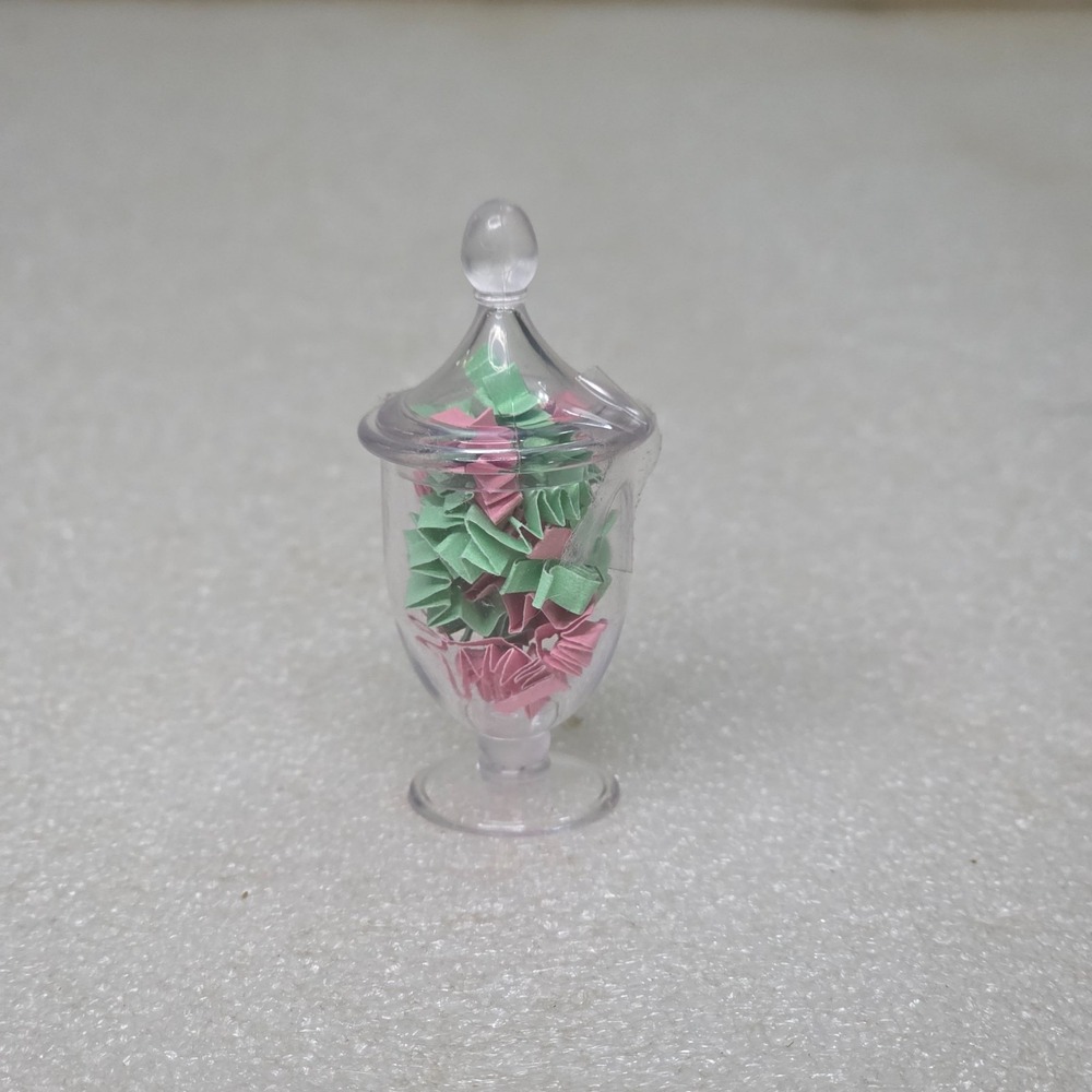 MGA Harry Potter Mini Honeydukes Green & Pink Paper Replacement Plastic Jar 2"